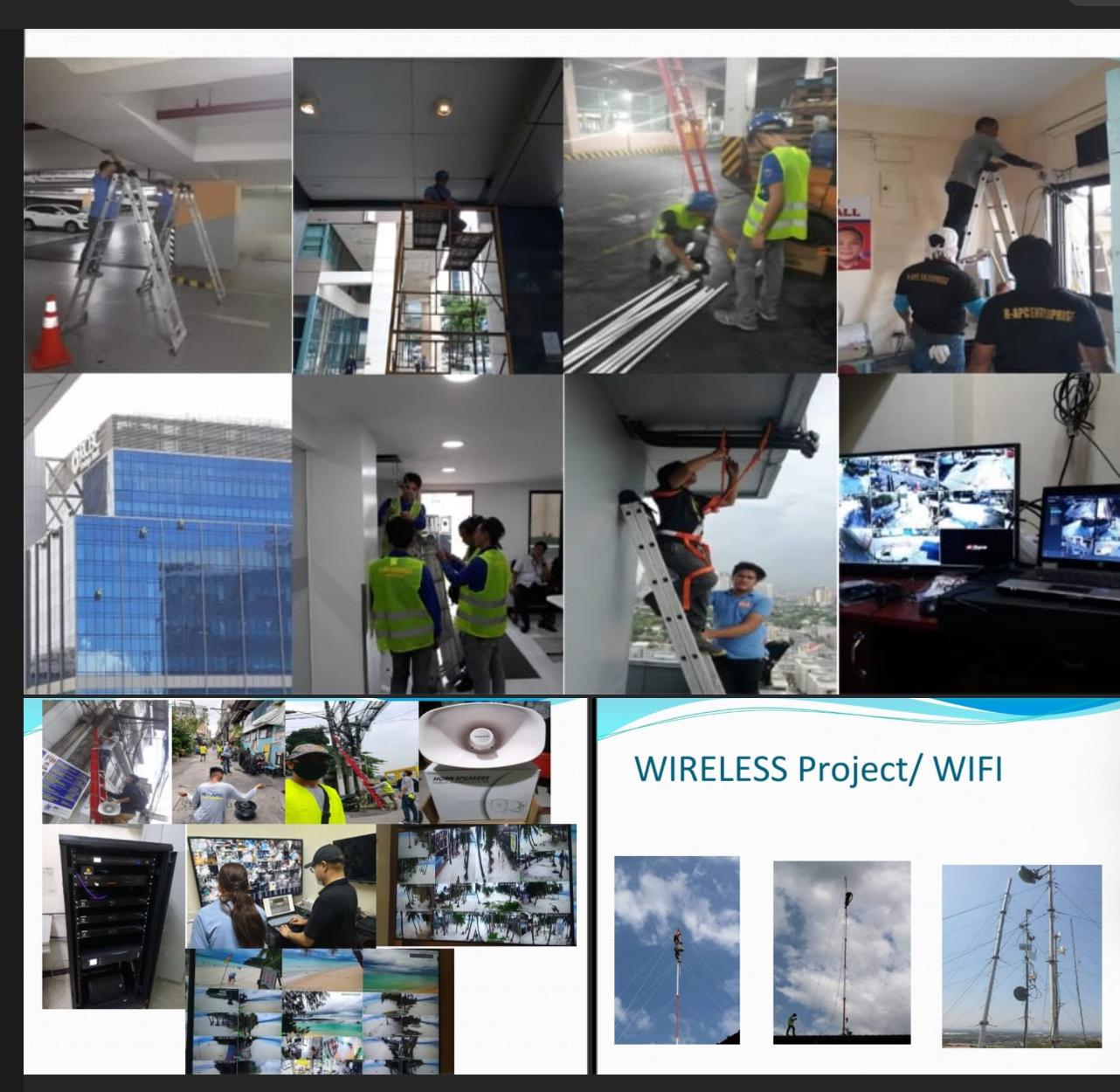 R-APC activity photos for CCTV and wireless projects