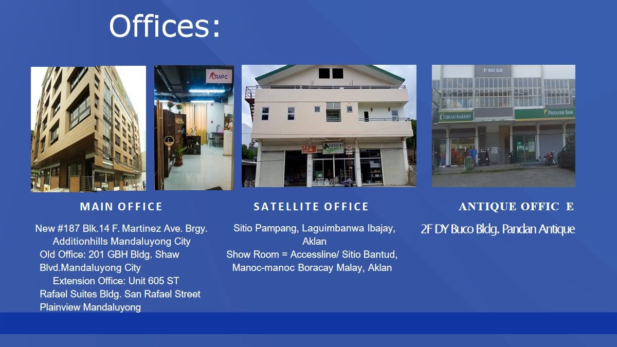 R-APC main office, satellite office and Antique office