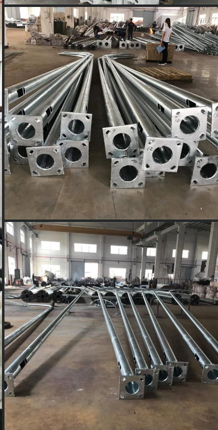 Galvanized street light poles for R-APC solar projects