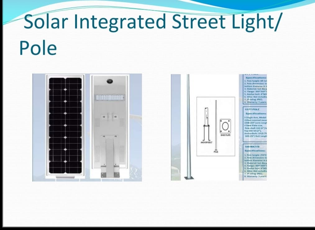 R-APC solar integrated street light pole product presentation