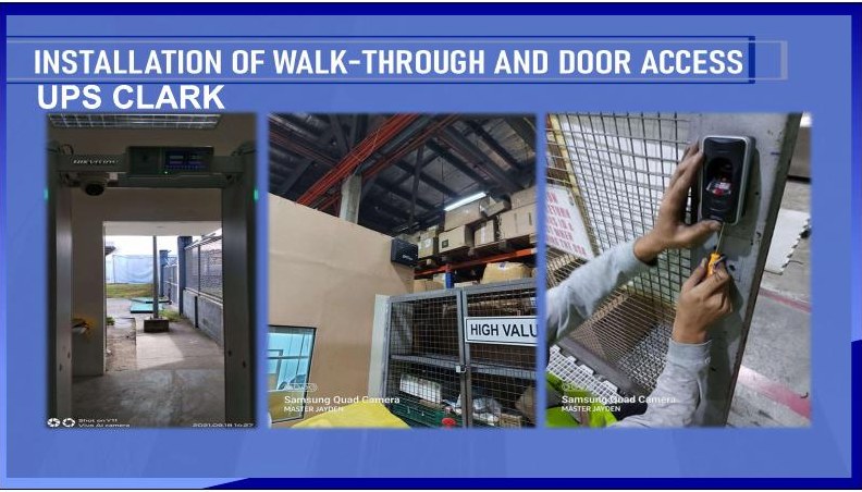 Walk-through and door access installation